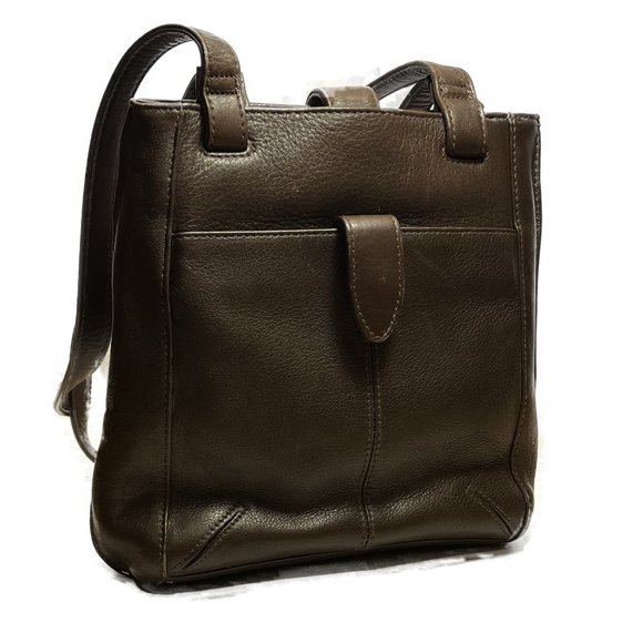 LEATHER COBY LIZ CLAIBORNE. BROWN BAG NWOT - Picture 1 of 4